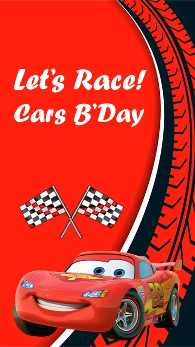 Cars First Birthday Invite