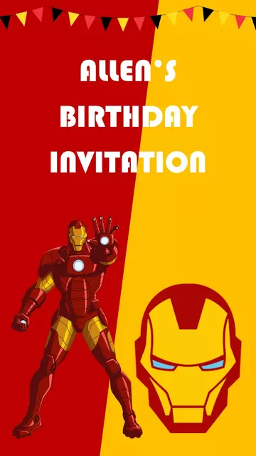 Iron Man Birthday Invite