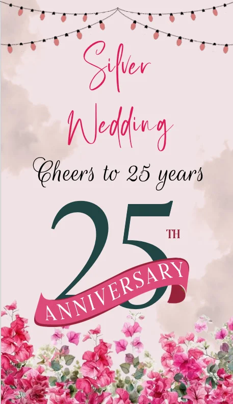 Silver jubilee wedding invite