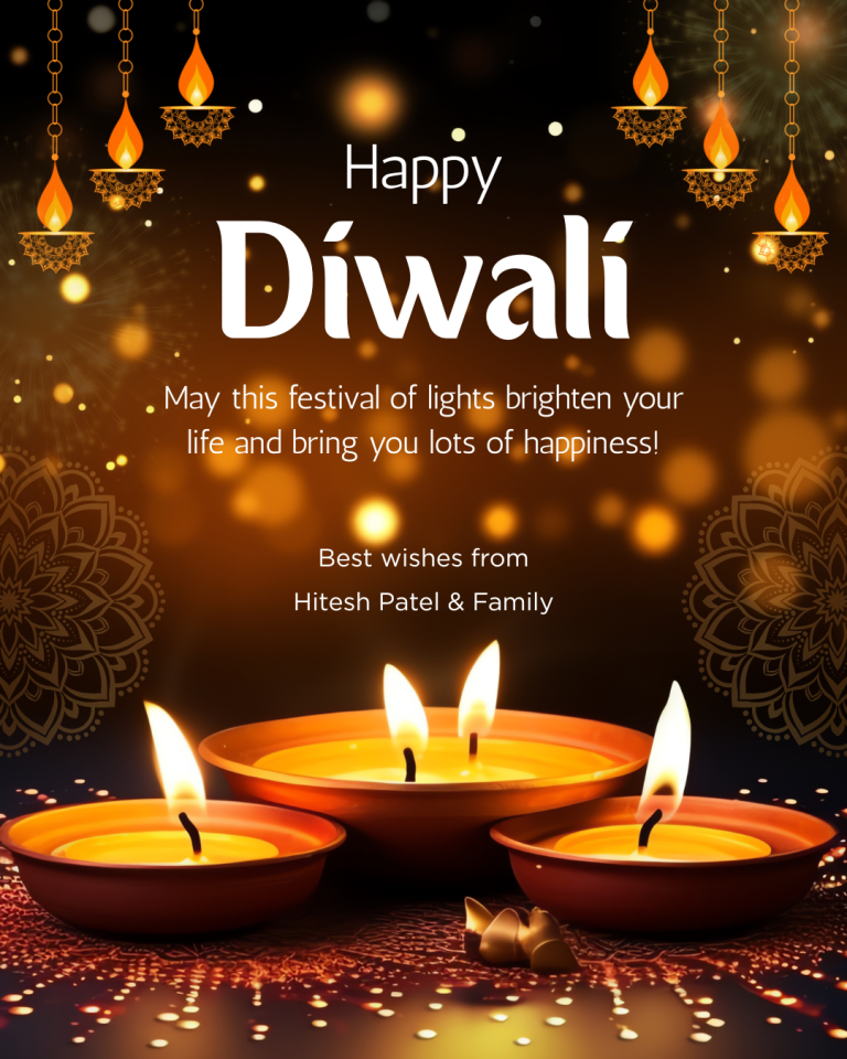 Modern Happy Diwali Instagram Card
